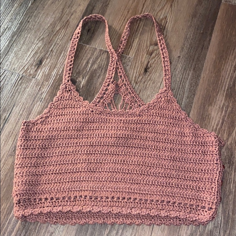 NWOT crochet crop top size L